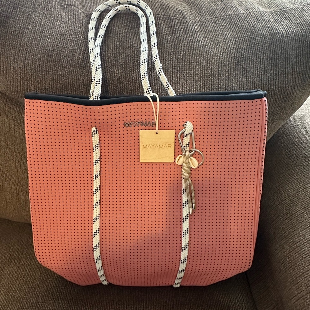 Pink Perforated Tote Bag